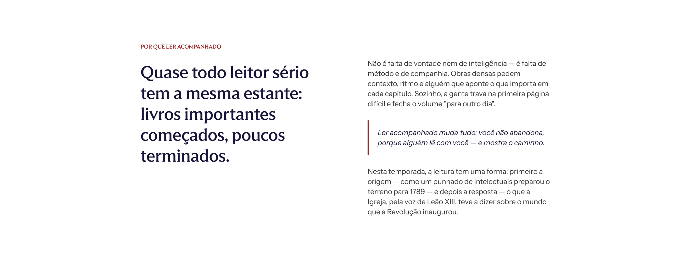 Por que ler acompanhado