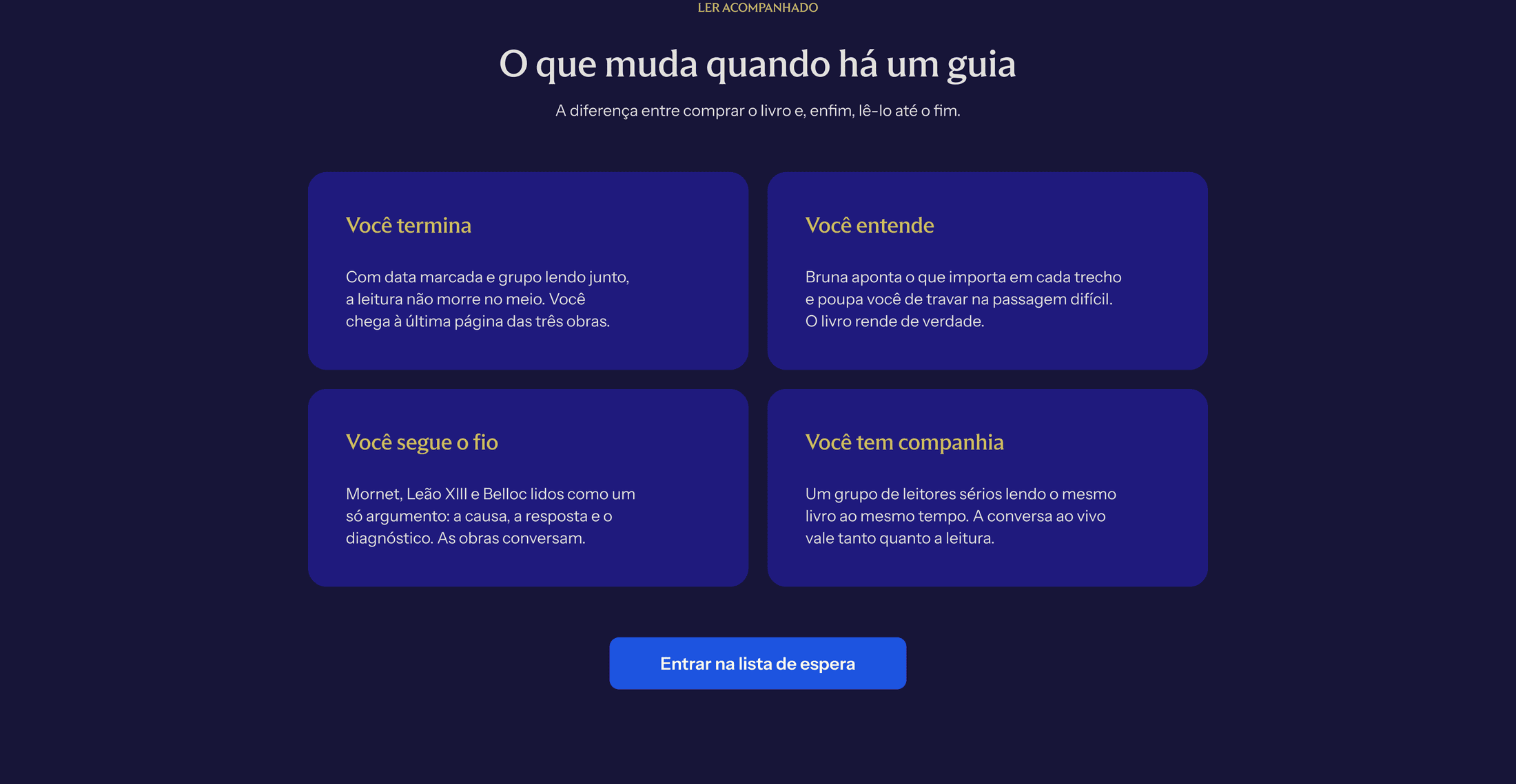O que muda quando há um guia