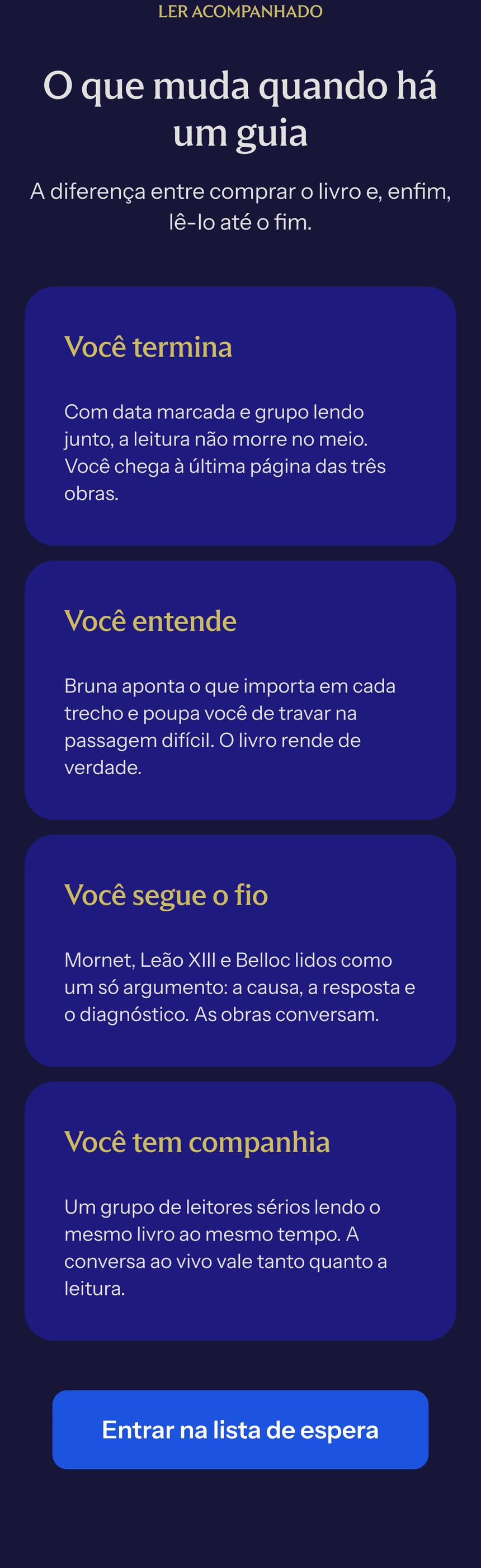 O que muda quando há um guia